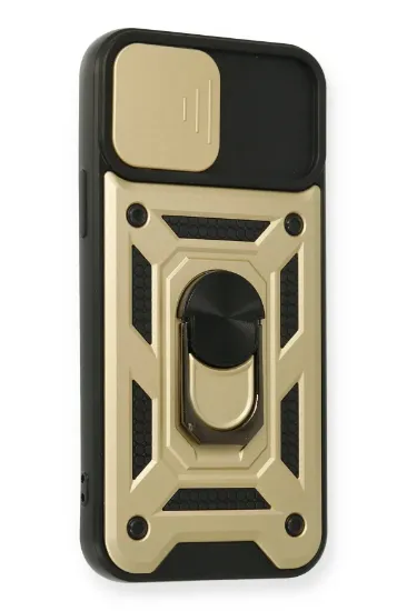 Newface iPhone 12 Pro Kılıf Pars Lens Yüzüklü Silikon - Gold resmi