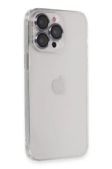 Newface iPhone 13 Pro Max Kılıf Luko Lens Silikon - Sierra Blue resmi
