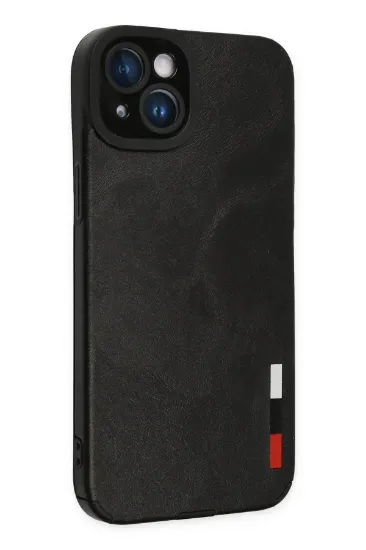 Newface iPhone 14 Plus Kılıf Loop Deri Silikon - Siyah resmi