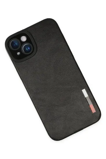 Newface iPhone 14 Plus Kılıf Loop Deri Silikon - Siyah resmi