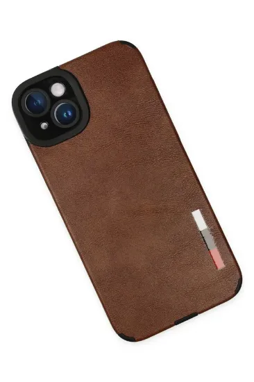 Newface iPhone 14 Plus Kılıf Loop Deri Silikon - Kahverengi resmi