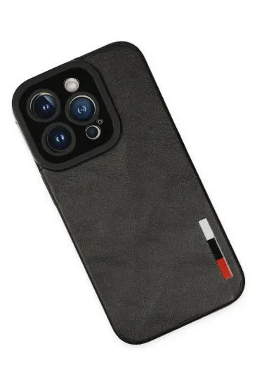 Newface iPhone 14 Pro Kılıf Loop Deri Silikon - Siyah resmi