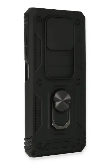 Newface Xiaomi Pocophone X3 Kılıf Pars Lens Yüzüklü Silikon - Siyah resmi