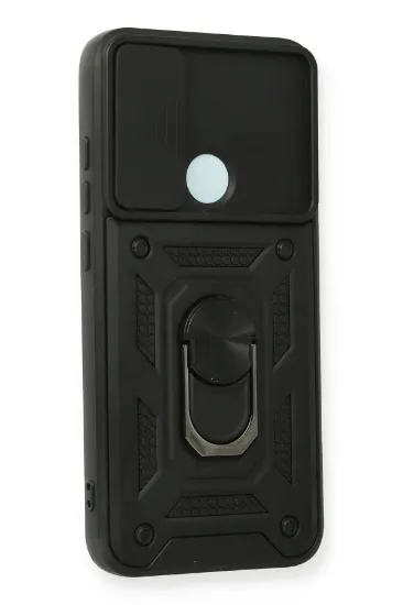 Newface Xiaomi Redmi Note 8 Kılıf Pars Lens Yüzüklü Silikon - Siyah resmi
