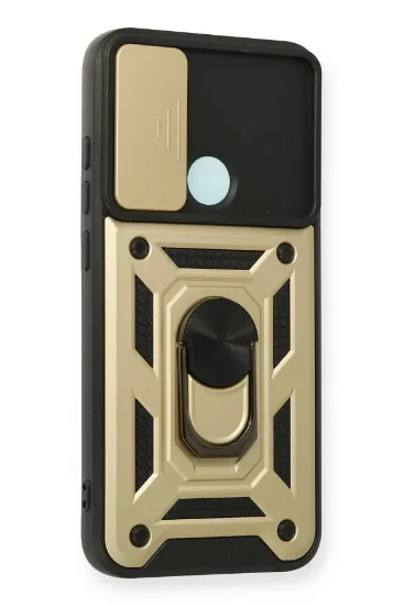 Newface Xiaomi Redmi Note 8 Kılıf Pars Lens Yüzüklü Silikon - Gold resmi