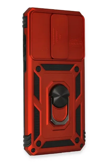 Newface Xiaomi Redmi Note 8 Pro Kılıf Pars Lens Yüzüklü Silikon - Kırmızı resmi