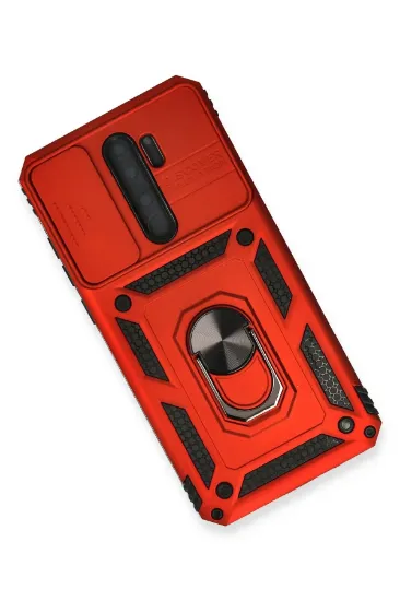 Newface Xiaomi Redmi Note 8 Pro Kılıf Pars Lens Yüzüklü Silikon - Kırmızı resmi