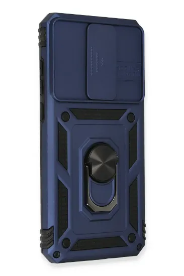Newface Xiaomi Redmi Note 8 Pro Kılıf Pars Lens Yüzüklü Silikon - Lacivert resmi