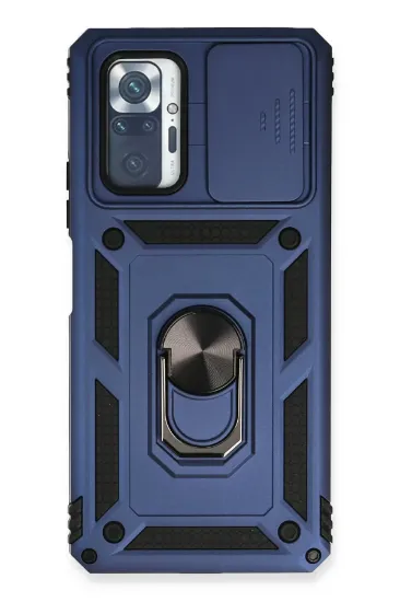 Newface Xiaomi Redmi Note 10 Pro Kılıf Pars Lens Yüzüklü Silikon - Lacivert resmi