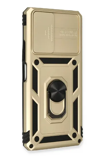 Newface Xiaomi Redmi Note 10 Pro Kılıf Pars Lens Yüzüklü Silikon - Gold resmi