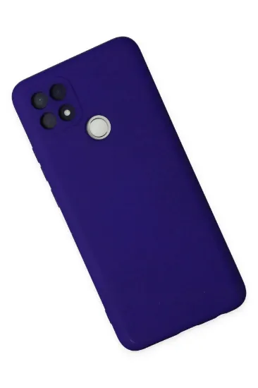 Newface Oppo A15 Kılıf Nano içi Kadife Silikon - Mor resmi
