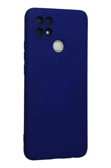 Newface Oppo A15 Kılıf Nano içi Kadife Silikon - Lacivert resmi