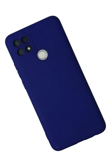 Newface Oppo A15 Kılıf Nano içi Kadife Silikon - Lacivert resmi