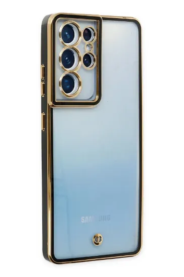 Newface Samsung Galaxy S21 Ultra Kılıf Liva Lens Silikon - Siyah resmi