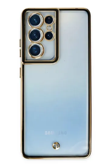 Newface Samsung Galaxy S21 Ultra Kılıf Liva Lens Silikon - Siyah resmi