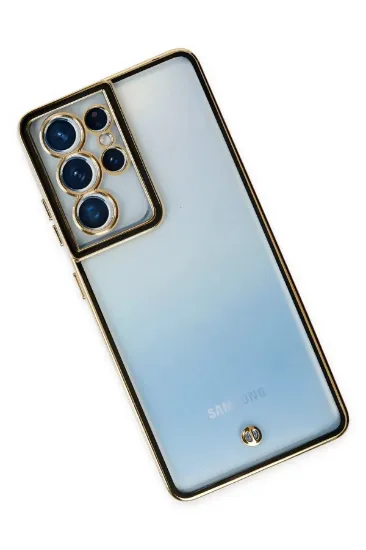 Newface Samsung Galaxy S21 Ultra Kılıf Liva Lens Silikon - Siyah resmi
