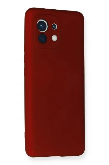 Newface Xiaomi Mi 11 Kılıf First Silikon - Bordo resmi