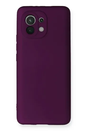 Newface Xiaomi Mi 11 Kılıf First Silikon - Mürdüm resmi
