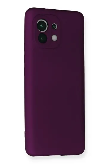 Newface Xiaomi Mi 11 Kılıf First Silikon - Mürdüm resmi