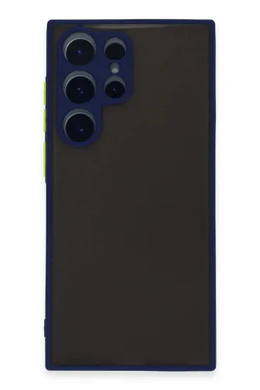 Newface Samsung Galaxy S22 Ultra Kılıf Montreal Silikon Kapak - Lacivert resmi