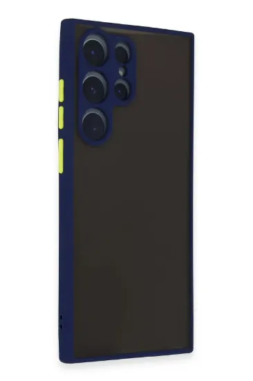 Newface Samsung Galaxy S22 Ultra Kılıf Montreal Silikon Kapak - Lacivert resmi