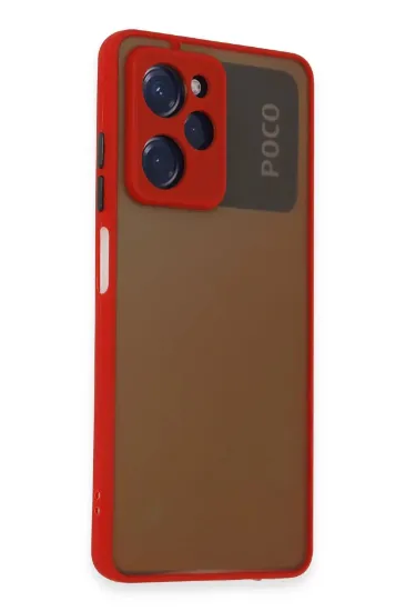 Newface Xiaomi Poco X5 Pro 5G Kılıf Montreal Silikon Kapak - Kırmızı resmi
