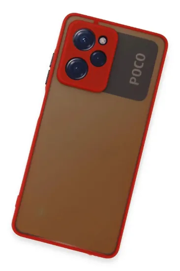 Newface Xiaomi Poco X5 Pro 5G Kılıf Montreal Silikon Kapak - Kırmızı resmi
