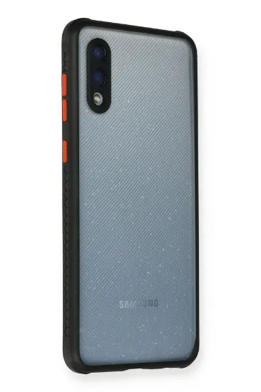 Newface Samsung Galaxy A02 Kılıf Miami Şeffaf Silikon - Siyah resmi