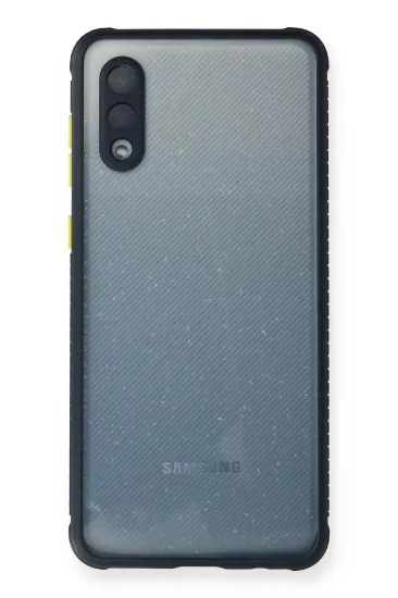 Newface Samsung Galaxy A02 Kılıf Miami Şeffaf Silikon - Lacivert resmi