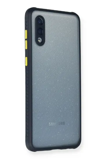 Newface Samsung Galaxy A02 Kılıf Miami Şeffaf Silikon - Lacivert resmi