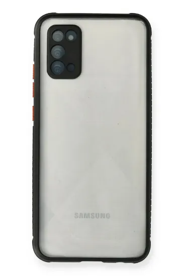 Newface Samsung Galaxy A02S Kılıf Miami Şeffaf Silikon - Siyah resmi