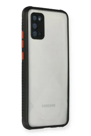 Newface Samsung Galaxy A02S Kılıf Miami Şeffaf Silikon - Siyah resmi