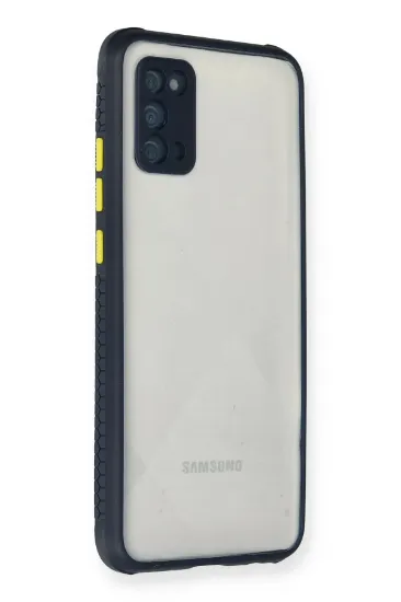 Newface Samsung Galaxy A02S Kılıf Miami Şeffaf Silikon - Lacivert resmi