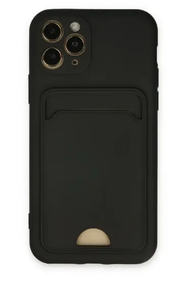 Newface iPhone 11 Pro Kılıf Kelvin Kartvizitli Silikon - Siyah resmi