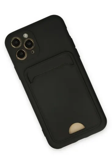 Newface iPhone 11 Pro Kılıf Kelvin Kartvizitli Silikon - Siyah resmi