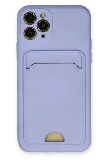 Newface iPhone 11 Pro Kılıf Kelvin Kartvizitli Silikon - Lila resmi