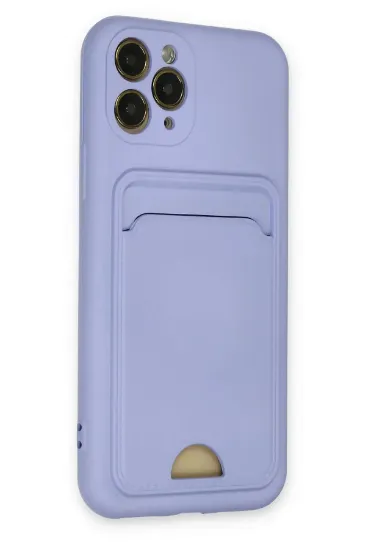 Newface iPhone 11 Pro Kılıf Kelvin Kartvizitli Silikon - Lila resmi