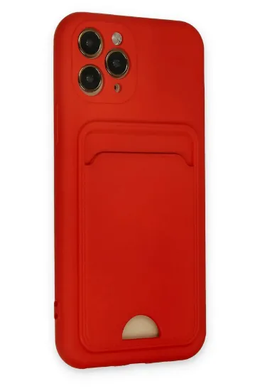 Newface iPhone 11 Pro Kılıf Kelvin Kartvizitli Silikon - Kırmızı resmi