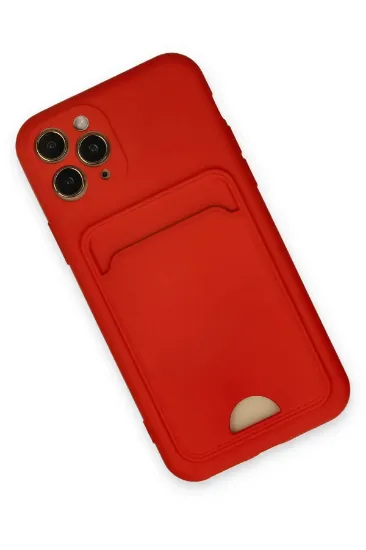 Newface iPhone 11 Pro Kılıf Kelvin Kartvizitli Silikon - Kırmızı resmi
