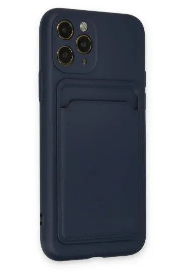 Newface iPhone 11 Pro Kılıf Kelvin Kartvizitli Silikon - Lacivert resmi