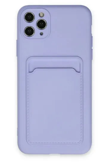 Newface iPhone 11 Pro Max Kılıf Kelvin Kartvizitli Silikon - Lila resmi