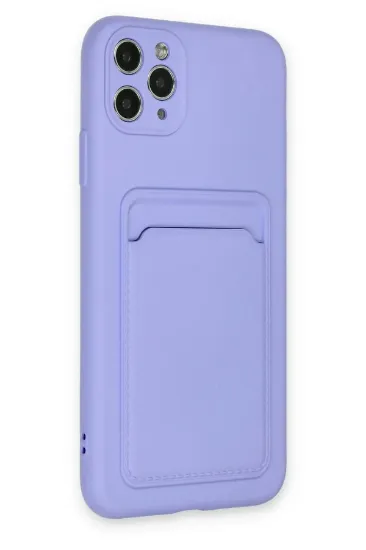 Newface iPhone 11 Pro Max Kılıf Kelvin Kartvizitli Silikon - Lila resmi