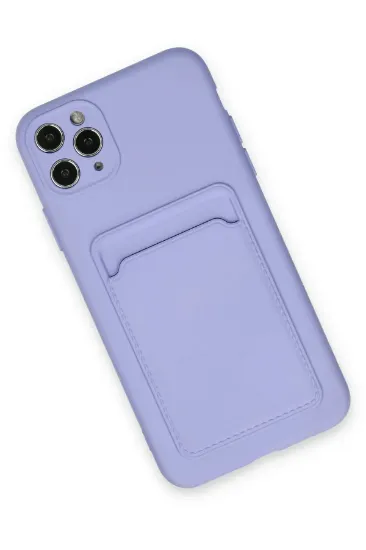 Newface iPhone 11 Pro Max Kılıf Kelvin Kartvizitli Silikon - Lila resmi
