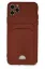 Newface iPhone 11 Pro Max Kılıf Kelvin Kartvizitli Silikon - Bordo resmi