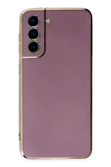 Newface Samsung Galaxy S21 Kılıf Volet Silikon - Mor resmi