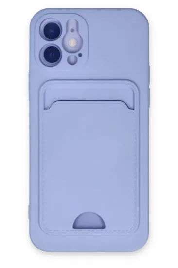 Newface iPhone 12 Kılıf Kelvin Kartvizitli Silikon - Lila resmi