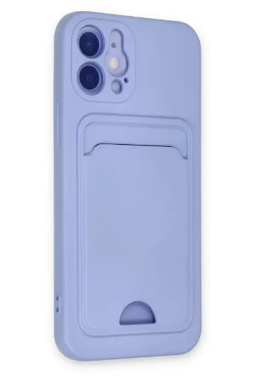 Newface iPhone 12 Kılıf Kelvin Kartvizitli Silikon - Lila resmi