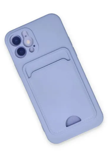 Newface iPhone 12 Kılıf Kelvin Kartvizitli Silikon - Lila resmi