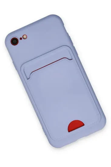 Newface iPhone 7 Kılıf Kelvin Kartvizitli Silikon - Lila resmi