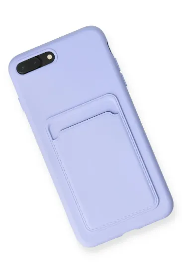 Newface iPhone 7 Plus Kılıf Kelvin Kartvizitli Silikon - Lila resmi